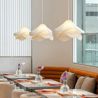 Organic Modern Round Restaurant Pendant Light White Zawala Image - 3