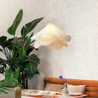 Organic Modern Round Restaurant Pendant Light White Zawala Image - 5