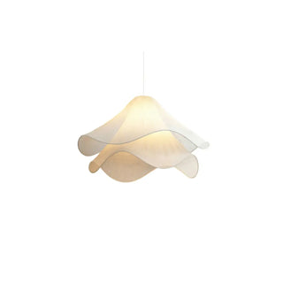 Organic Modern Round Restaurant Pendant Light White Zawala Image - 8