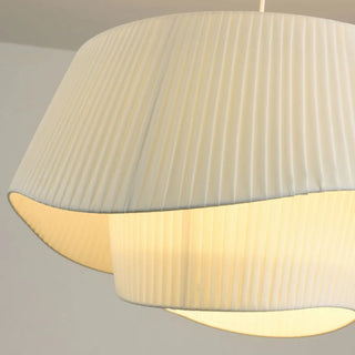 Modern Tiered White Fabric Living Room Ceiling Pendant Light Zawala Image - 8