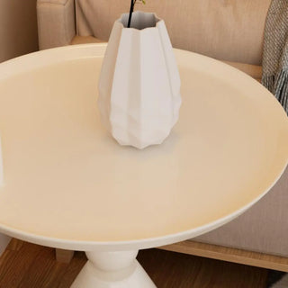 Elegant White Umbrella Modern Side Table Floor Lamp Zawala Image - 10