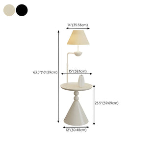 Elegant White Umbrella Modern Side Table Floor Lamp Zawala #size