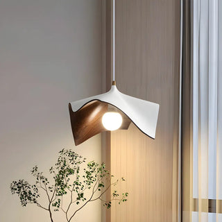 ZOWALA - Modern White Bedroom Geometric Metal Pendant Light Image - 1