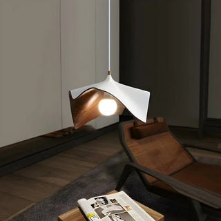 ZOWALA - Modern White Bedroom Geometric Metal Pendant Light Image - 12