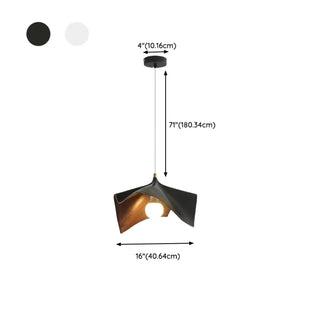 ZOWALA - Modern White Bedroom Geometric Metal Pendant Light #size