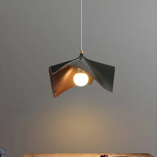 ZOWALA - Modern White Bedroom Geometric Metal Pendant Light Image - 4