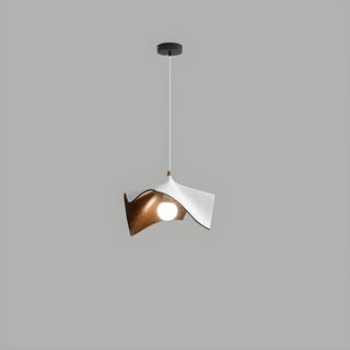 ZOWALA - Modern White Bedroom Geometric Metal Pendant Light Image - 5