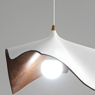 ZOWALA - Modern White Bedroom Geometric Metal Pendant Light Image - 7