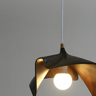ZOWALA - Modern White Bedroom Geometric Metal Pendant Light Image - 8