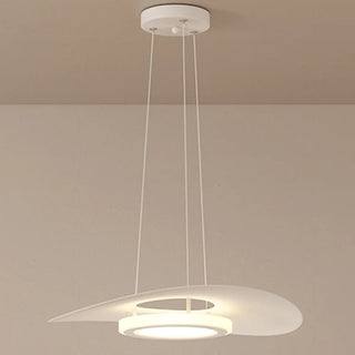 ZOWALA - Wave Round White LED Adjustable Height Chandelier Image - 5