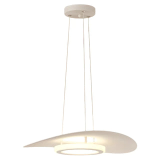 ZOWALA - Wave Round White LED Adjustable Height Chandelier Image - 7