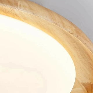 ZOWALA - Modern Wood Circle LED Flush Mount Light Image - 23