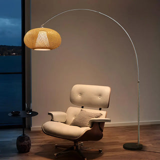 Bamboo Arc LED Floor Lamp