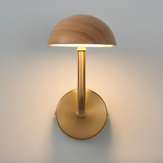 Modern Wooden Dome Metal LED Wall Sconce Light Zawala Image - 4