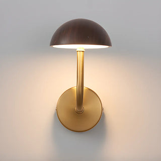Modern Wooden Dome Metal LED Wall Sconce Light Zawala Image - 5