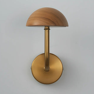 Modern Wooden Dome Metal LED Wall Sconce Light Zawala Image - 8