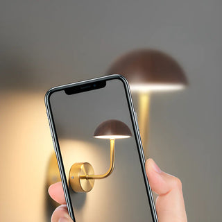 Modern Wooden Dome Metal LED Wall Sconce Light Zawala Image - 9