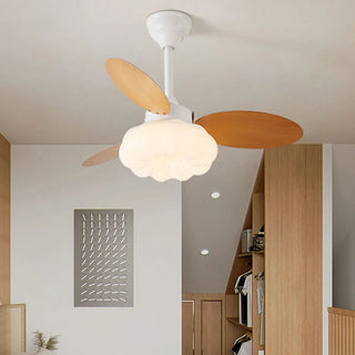 Cloud Wood Ceiling Fan Light