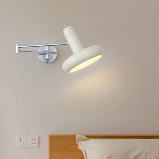 Unique Adjustable Round Metal Swing Arm Wall Sconce Zawala Image - 3