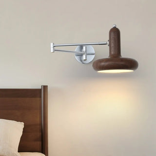 Unique Adjustable Round Metal Swing Arm Wall Sconce Zawala Image - 4