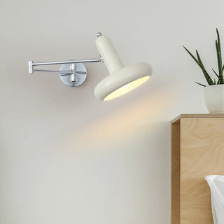 Unique Adjustable Round Metal Swing Arm Wall Sconce Zawala Image - 5