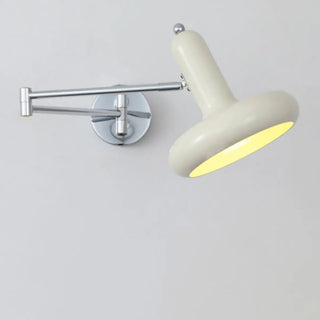 Unique Adjustable Round Metal Swing Arm Wall Sconce Zawala Image - 9