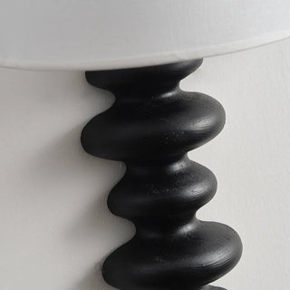 Simple Cylinder White Fabric Curved Base Wall Sconce Zawala Image - 12