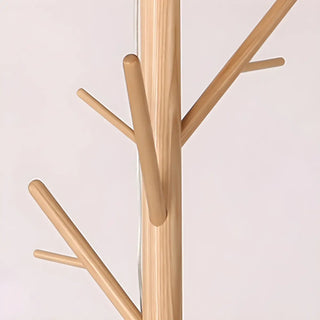 ZOWALA - Trendy Natural Wooden Drum Tree Branch Floor Lamp Image - 8
