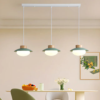 ZOWALA - Scandinavian Modern Triple White Glass Dome Pendant Light Image - 1