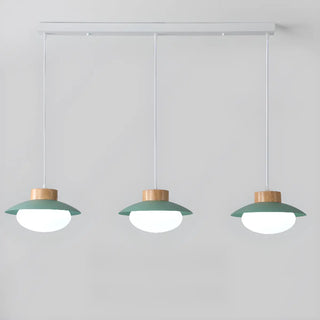 ZOWALA - Scandinavian Modern Triple White Glass Dome Pendant Light Image - 11