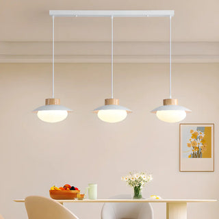 ZOWALA - Scandinavian Modern Triple White Glass Dome Pendant Light Image - 2