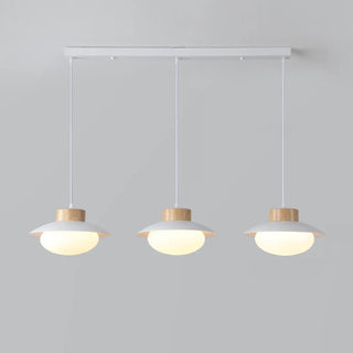 ZOWALA - Scandinavian Modern Triple White Glass Dome Pendant Light Image - 6