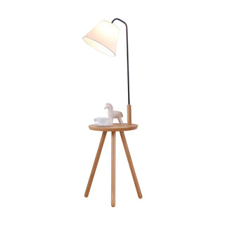 Nordic Minimalist Cylinder Wooden Side Table Floor Lamp Zawala Image - 8