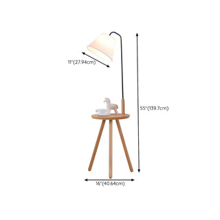 Nordic Minimalist Cylinder Wooden Side Table Floor Lamp Zawala #size