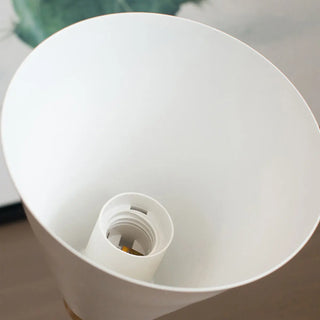 Modern Wooden Base Cone Metal Shade Wall Sconce Zawala Image - 12