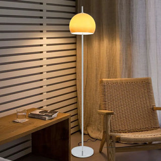 ZOWALA - Modern Yellow Dome Shade Column Metal Floor Lamp Image - 1