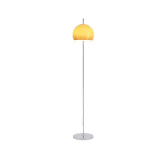ZOWALA - Modern Yellow Dome Shade Column Metal Floor Lamp Image - 5