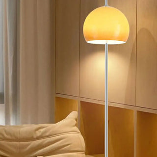 ZOWALA - Modern Yellow Dome Shade Column Metal Floor Lamp Image - 8