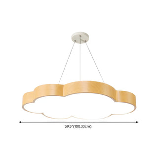 ZOWALA - Yellow Cloud LED Adjustable Height Kids Room Chandelier Image - 23