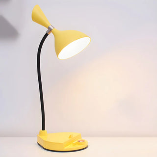 Yellow Simple Conical Dorm LED Modern Table Lamp Zawala Image - 13