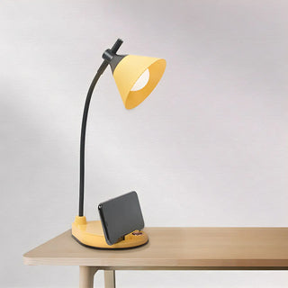 Yellow Simple Conical Dorm LED Modern Table Lamp Zawala Image - 16