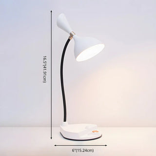 Yellow Simple Conical Dorm LED Modern Table Lamp Zawala #size