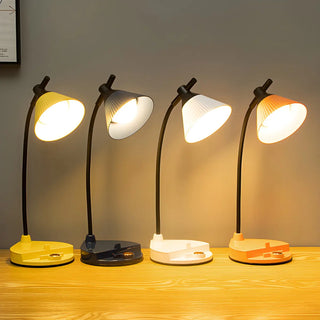 Yellow Simple Conical Dorm LED Modern Table Lamp Zawala Image - 3