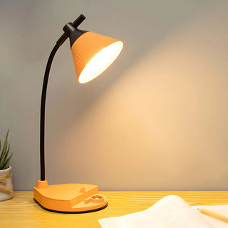 Yellow Simple Conical Dorm LED Modern Table Lamp Zawala Image - 5