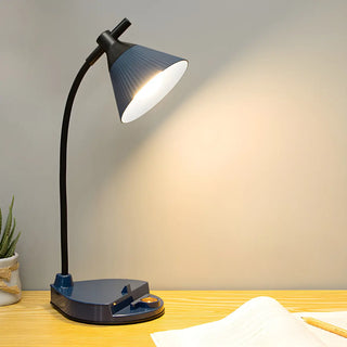 Yellow Simple Conical Dorm LED Modern Table Lamp Zawala Image - 7
