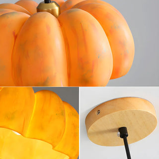 Modern Pumpkin Adjustable Yellow LED Pendant Lamp Zawala Image - 12