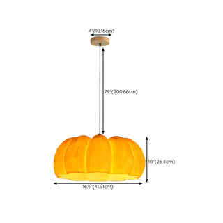 Modern Pumpkin Adjustable Yellow LED Pendant Lamp Zawala Image - 16