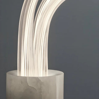 Simple Creative Marble Base Glass Pipe Shape Table Lamp Zawala Image - 11