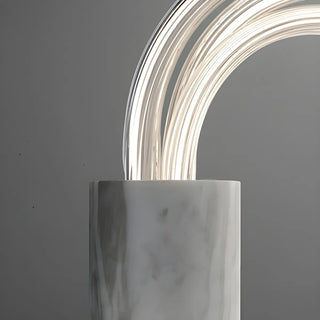 Simple Creative Marble Base Glass Pipe Shape Table Lamp Zawala Image - 12