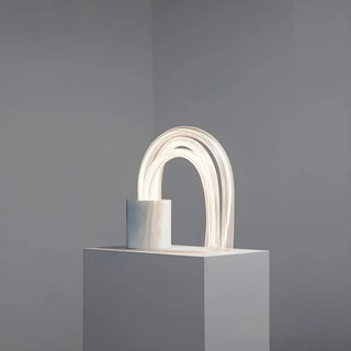 Simple Creative Marble Base Glass Pipe Shape Table Lamp Zawala Image - 6